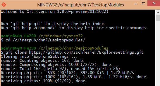 DNN Services Framework ExploreSettings Module