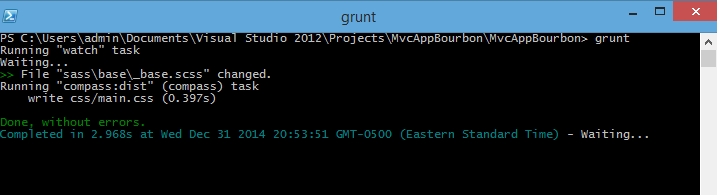 Windows PowerShell – Grunt Compass