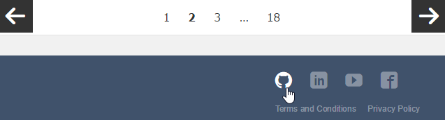 Social and Terms Menu (footer.php)