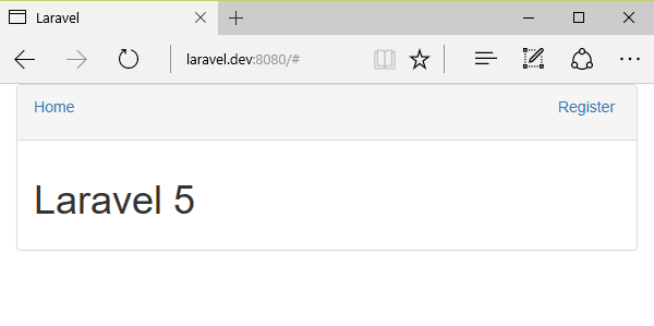 Laravel JWT Auth Vue.js 2.0 Home Page
