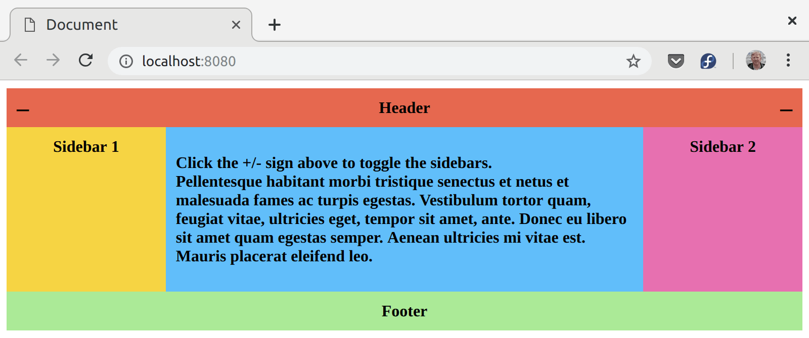 responsive sidebars in flexbox